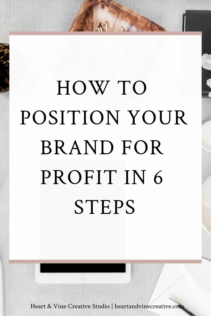 6 STEPS TO BRAND POSITIONING FOR PROFIT. BRAND STRATEGY, BRANDING 